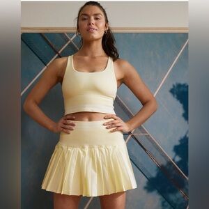 Aerie Yellow Pleated Skirt Set